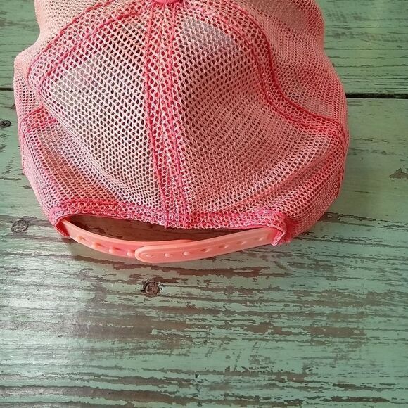 Billabong Women's Mesh Trucker Hat Hasma Hand Coral and White Adjustable - Picture 8 of 9